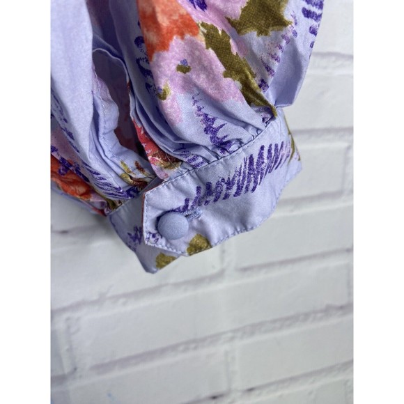 Love Shack Fancy Eaton Floral Puff Sleeve Mini Dress Lavender Moon Womens Size 2 - Picture 7 of 14